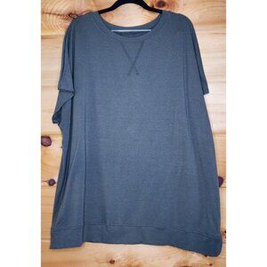 Short Sleeve Plus Size 2X Army Green Unbranded Loose Fit